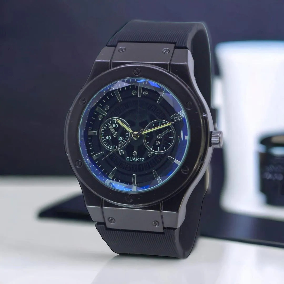 The All-Black Stealth Quartz Wristwatch( Multi Colour)