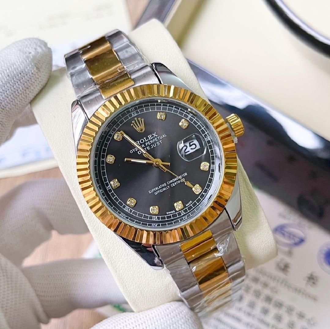 Rolex Oyster Perpetual Datejust Two-Tone Black Dial