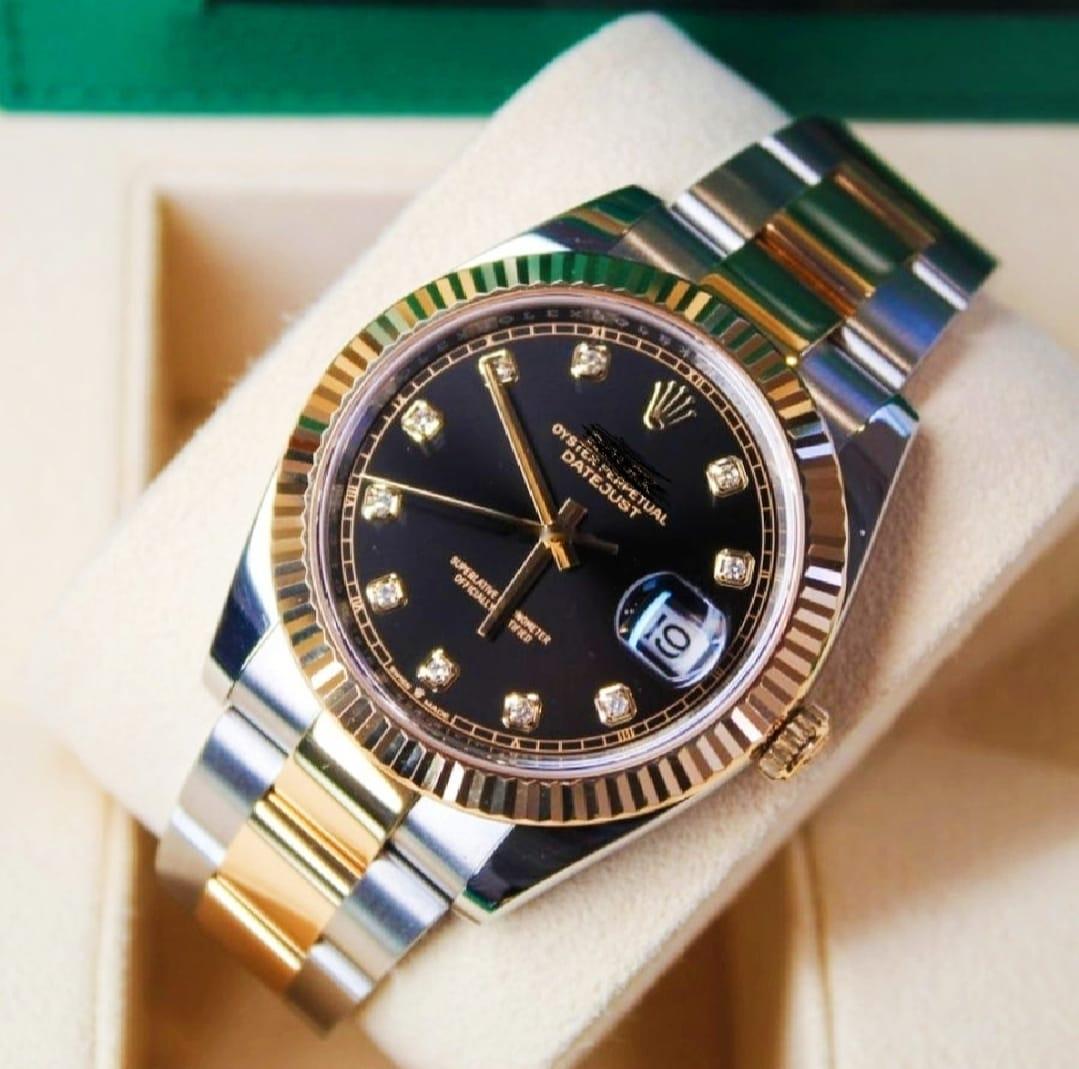 Rolex Oyster Perpetual Datejust Two-Tone Black Dial