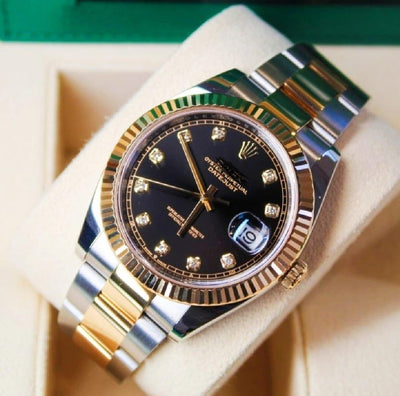 Rolex Oyster Perpetual Datejust Two-Tone Black Dial
